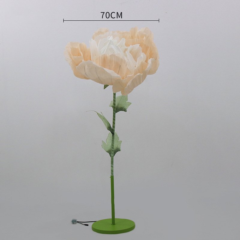 Wedding props, aisle decorations, electric mechanical opening and closing silk mesh artificial flowers, on-site decorations, display cases