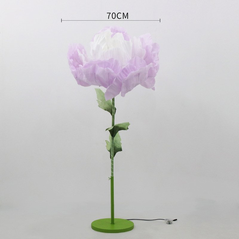 Wedding props, aisle decorations, electric mechanical opening and closing silk mesh artificial flowers, on-site decorations, display cases