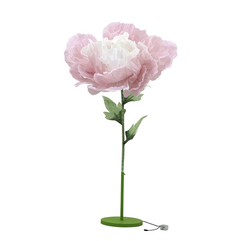 Wedding props, aisle decorations, electric mechanical opening and closing silk mesh artificial flowers, on-site decorations, display cases