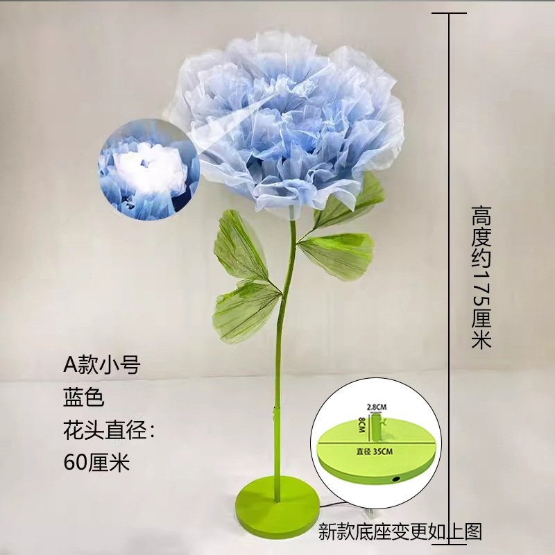 Wedding props, aisle decorations, electric mechanical opening and closing silk mesh artificial flowers, on-site decorations, display cases