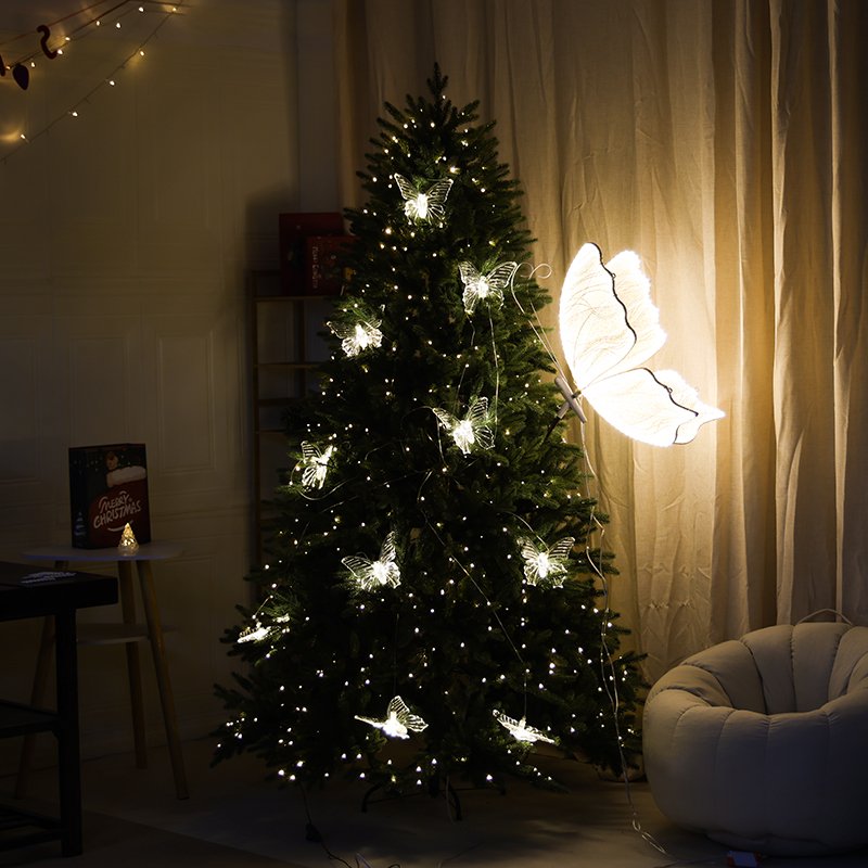 Luminous butterfly Christmas tree decoration ornament creative pendant light